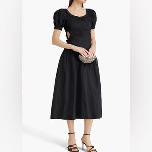 Ulla Johnson Golda cutout cotton-poplin midi dress size 16